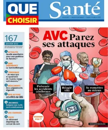 Que Choisir Santé N°167 – Janvier 2022  [Magazines]