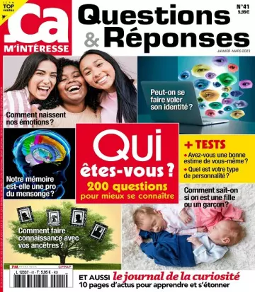 Ça M’Intéresse Questions et Réponses N°41 – Janvier-Mars 2023  [Magazines]