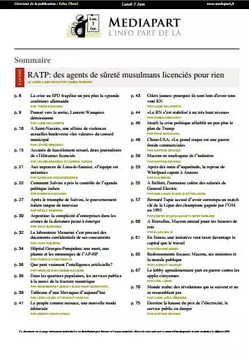 Mediapart - Lundi 3 Juin 2019  [Journaux]