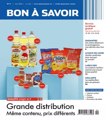 Bon à Savoir N°4 – Avril 2022  [Magazines]