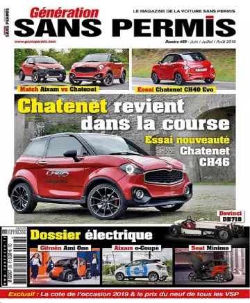 Génération Sans Permis N°39 – Juin-Août 2019  [Magazines]