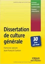 Dissertation de culture générale : 30 Fiches pour réussir  [Livres]