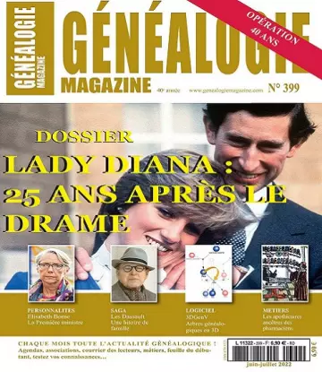 Généalogie N°399 – Juin-Juillet 2022  [Magazines]