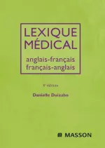 LEXIQUE MÉDICAL ANGLAIS-FRANÇAIS & FRANÇAIS-ANGLAIS  [Livres]