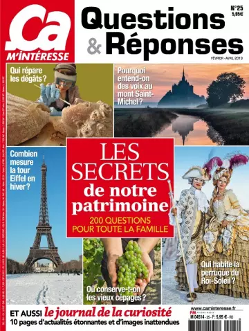 Ça M’Intéresse Questions et Réponses N°25 – Février-Avril 2019  [Magazines]