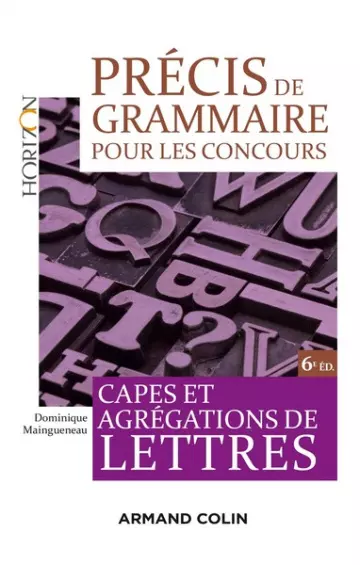 Précis de grammaire pour les concours.6e.éd  [Livres]