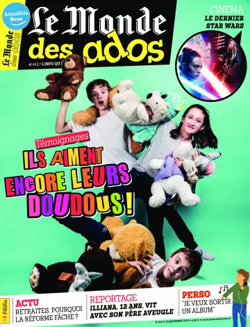 Le Monde des Ados N°442- 18 Décembre 2019  [Magazines]