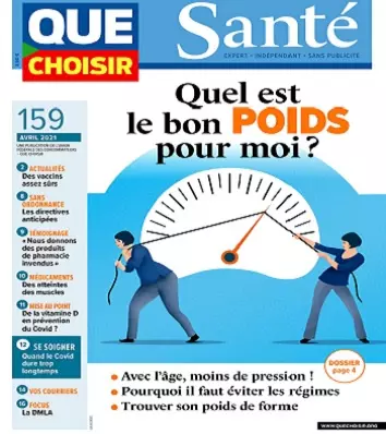 Que Choisir Santé N°159 – Avril 2021  [Magazines]